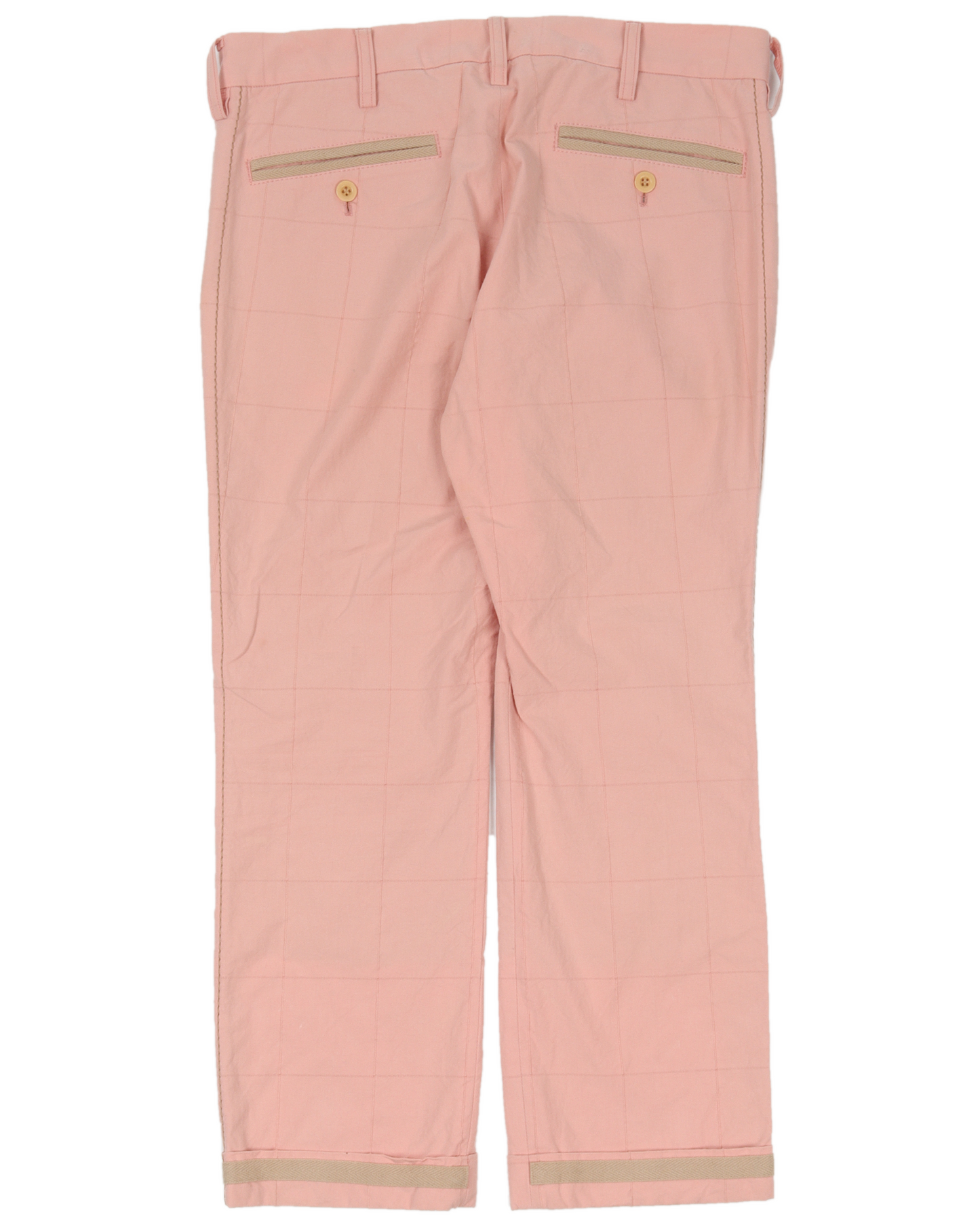 Grid-Stitched Trousers