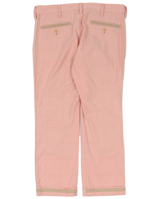Grid-Stitched Trousers