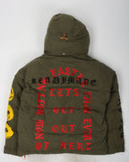 Down Puffer Jacket with Smileys