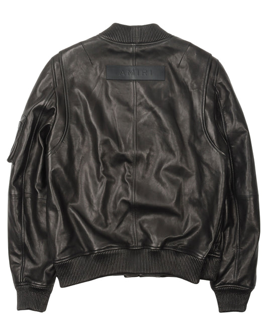 Leather Bomber Jacket