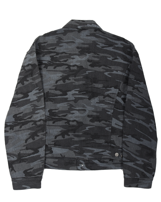 Grey Camo Denim Jacket