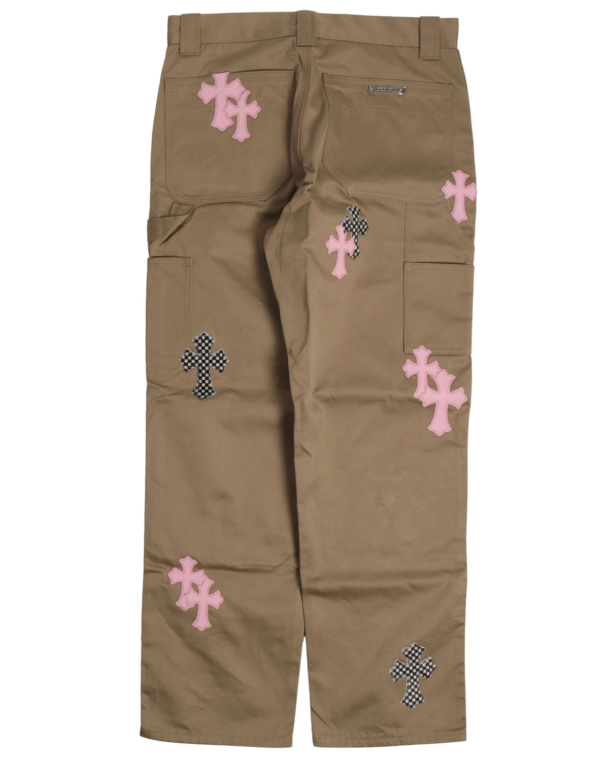 Multi Leather Cross Double Knee Pants