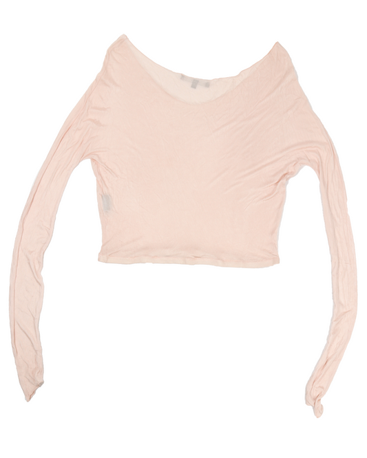 Tom Ford Era Wide-Shoulder Long Sleeve Top