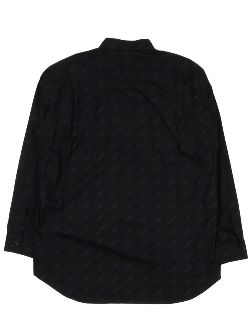 Black Monogram Long Sleeve Shirt