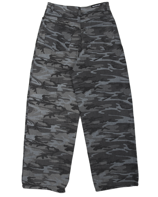 Grey Camo Baggy Jeans