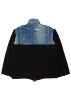 Denim Black Sherpa Hi-Tech Zip Jacket
