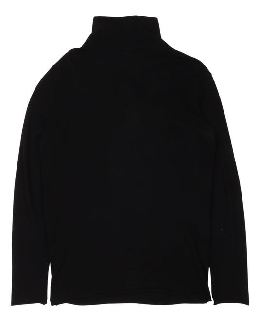 Leather Front Patch Half Zip