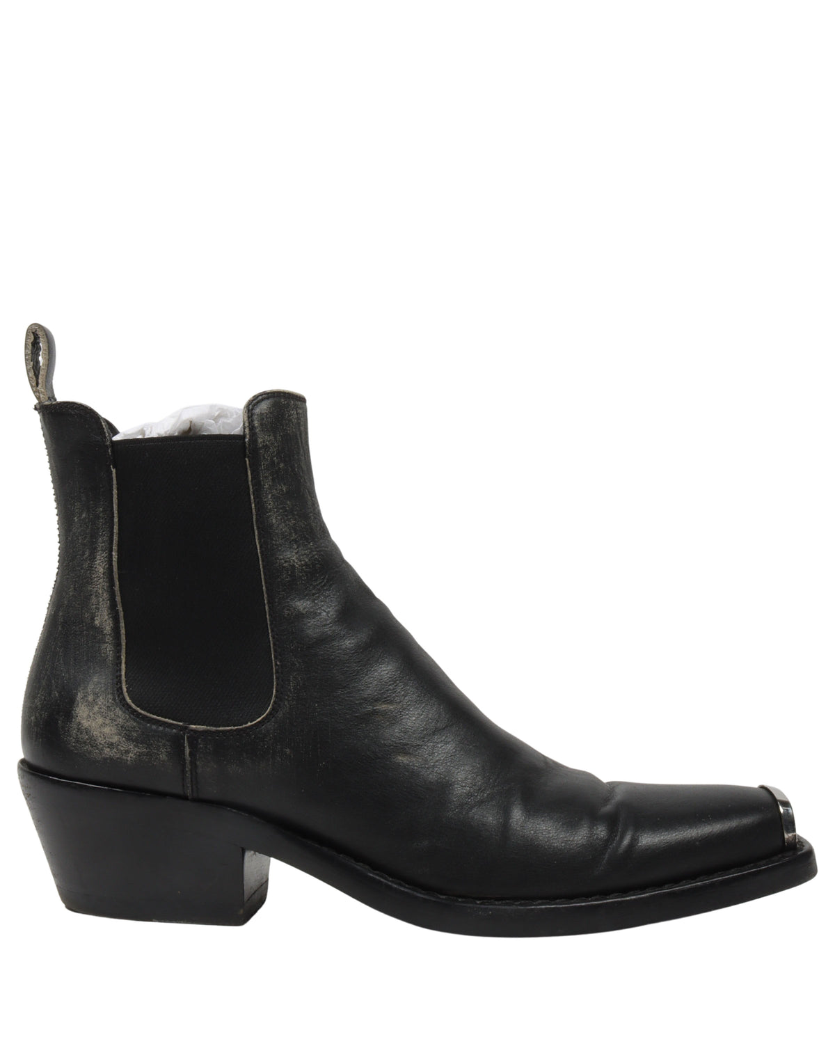 Distressed Western Chris Steel-Toe Chelsea Boots