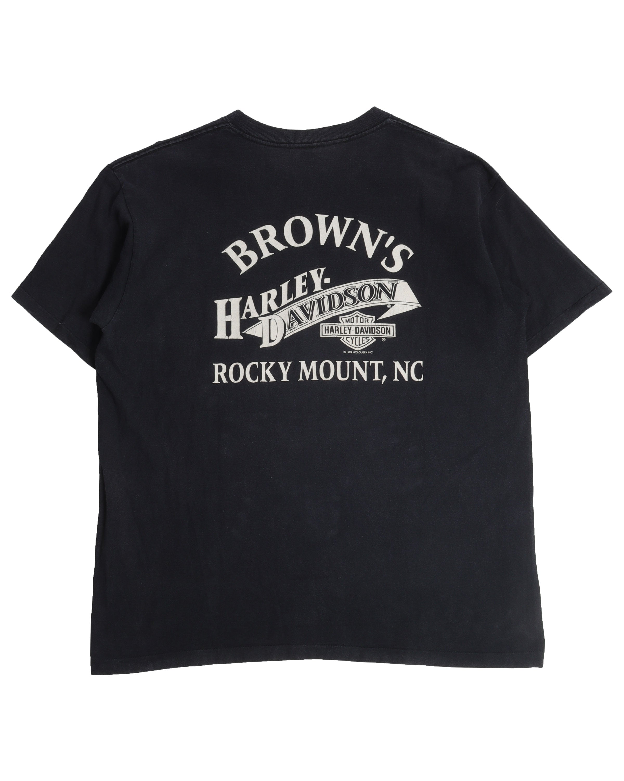 Harley Davidson Black and White Eagle T-Shirt