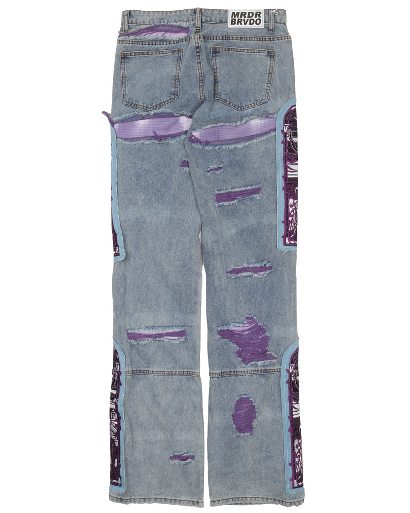 Patch worked Denim Jeans