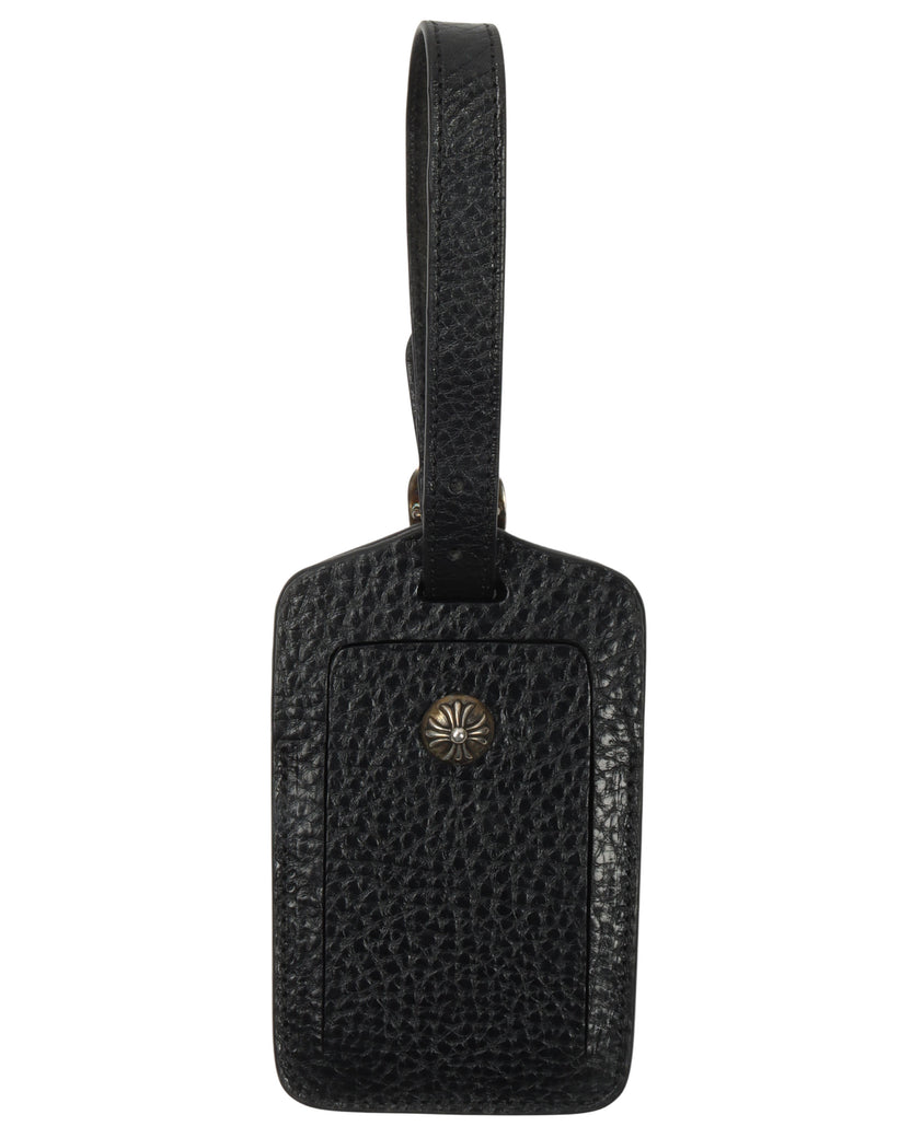 Leather Fleur De Lis Luggage Tag