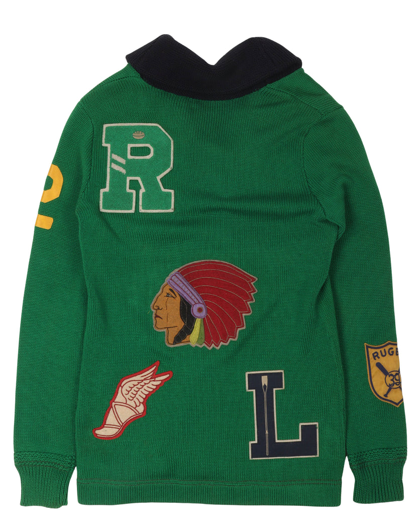 Ralph Lauren Rugby Patch Cardigan Sweater