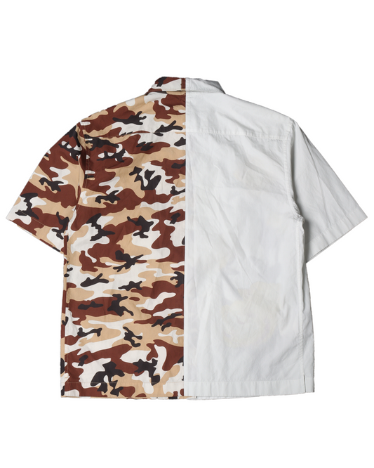 Rose and Camo Split Button Up Shirt