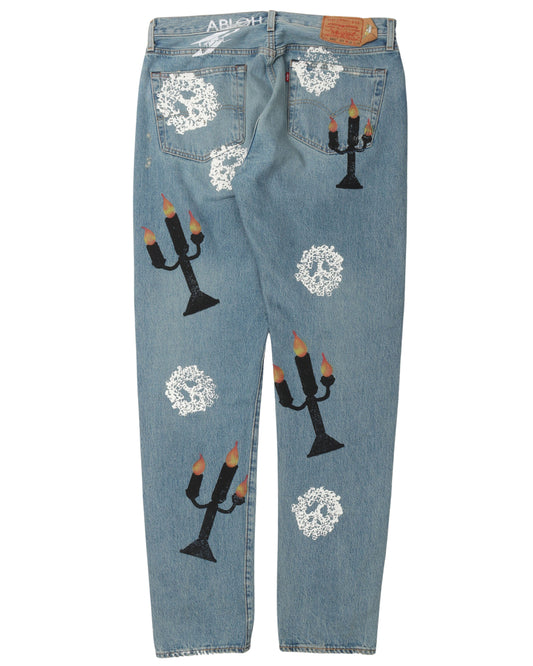 Virgil Abloh Cotton Wreath Jeans