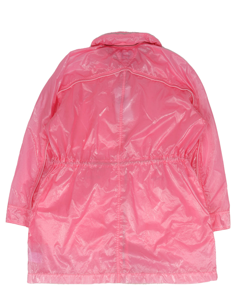 Nylon Zip-Up Raincoat