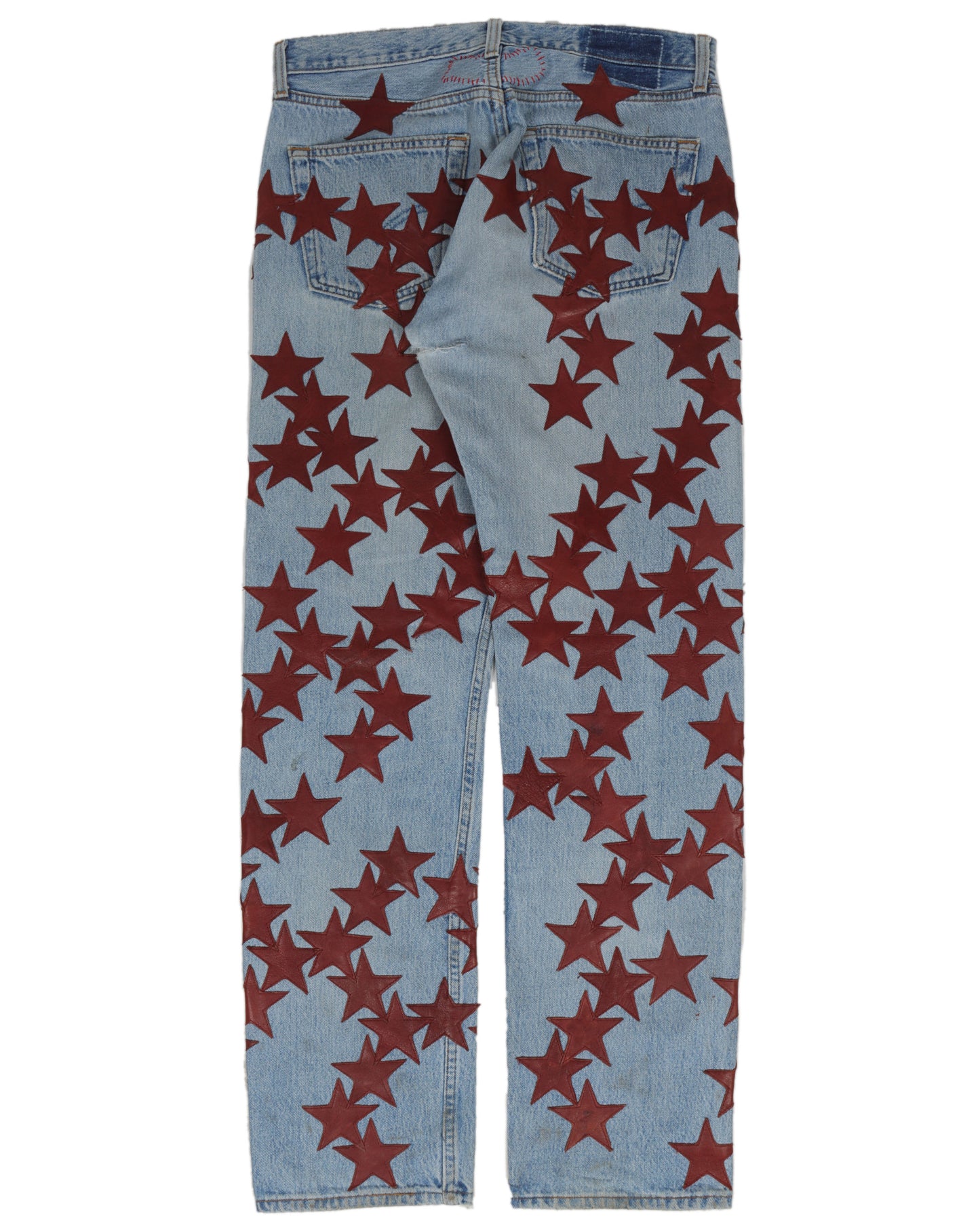 Distressed Star Patch Jeans