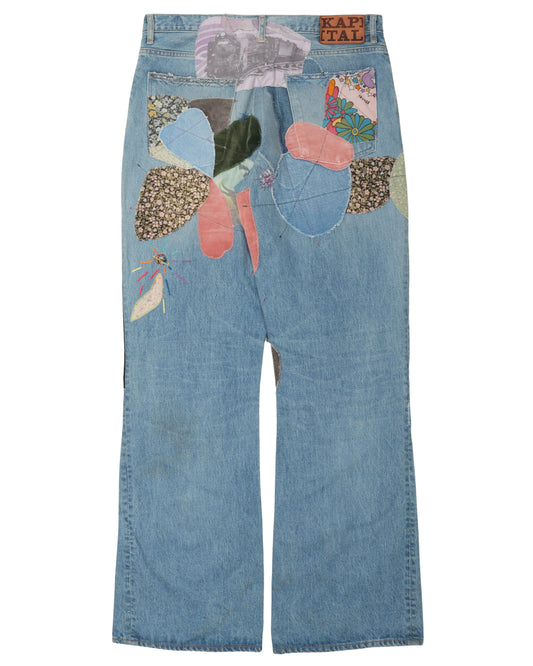 Patchwork Flare Jeans