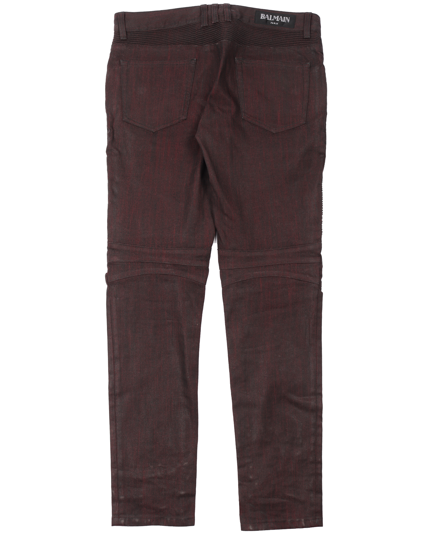 Slim Cut Faded And Ridged Denim