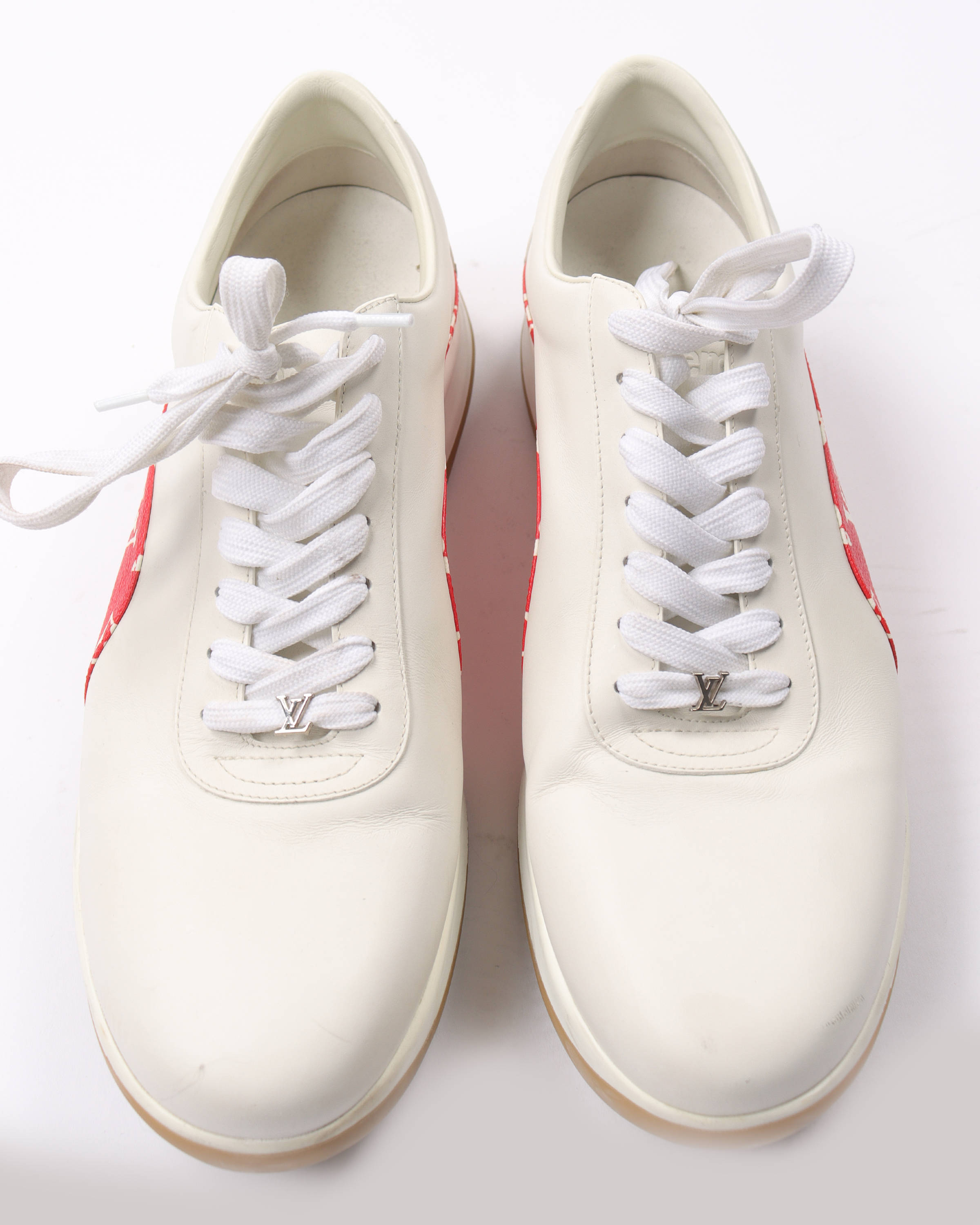 Men's Louis Vuitton Sport Supreme White Monogram Shoes (Size 10)