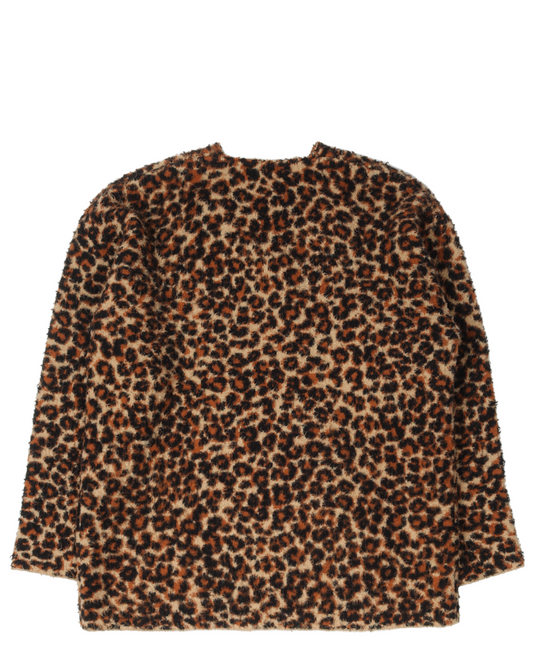 Wool-Blend Cheetah-Print Sweater