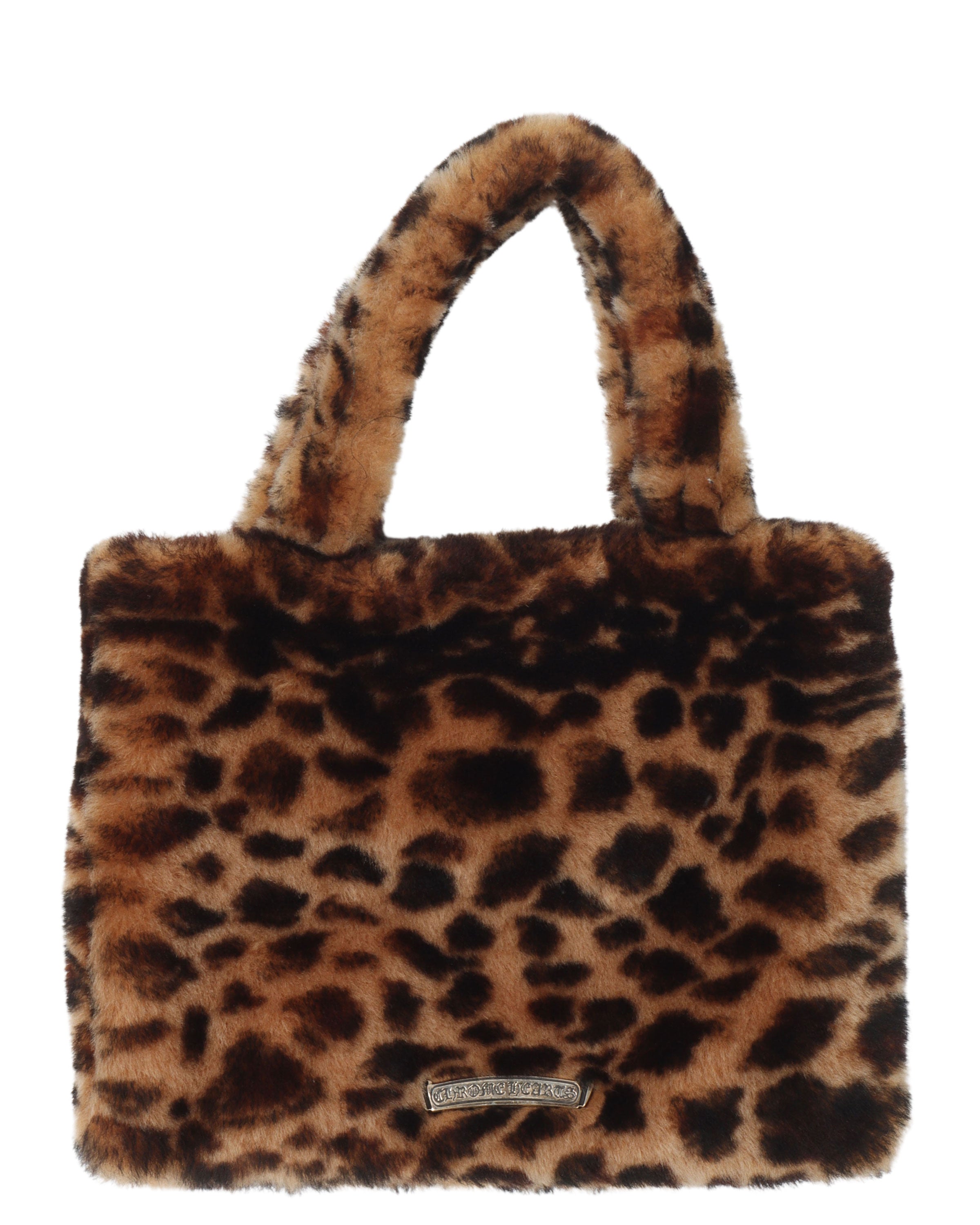 Leopard Fur Mini-Tote Bag