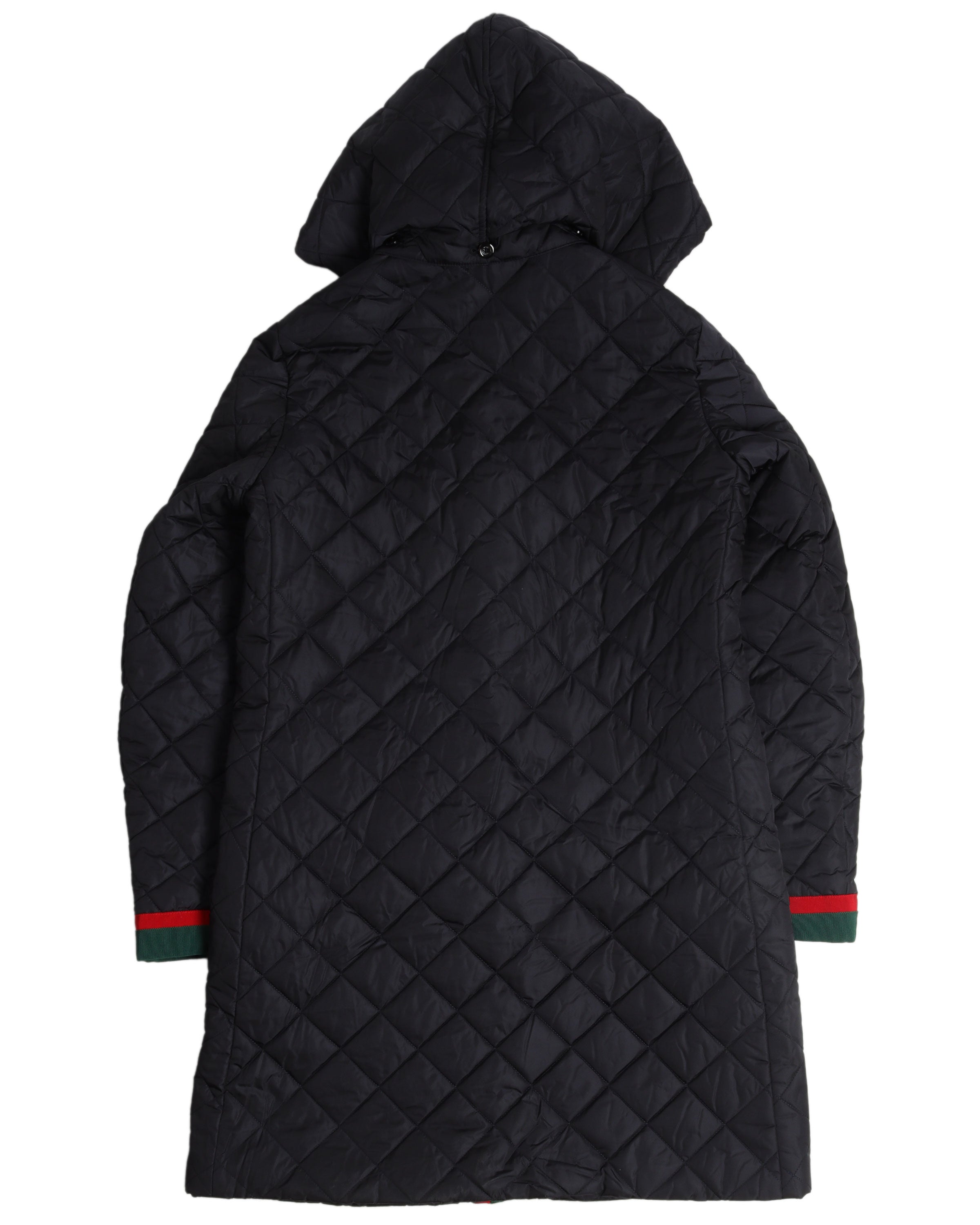 Quilted Coat With Removable Hood