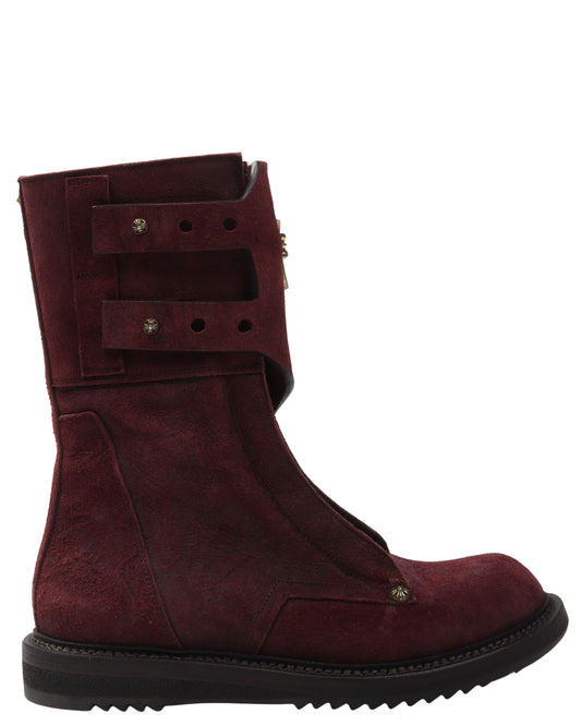 Rick Owens Suede Mohawk Boots w/ CH Embellishments