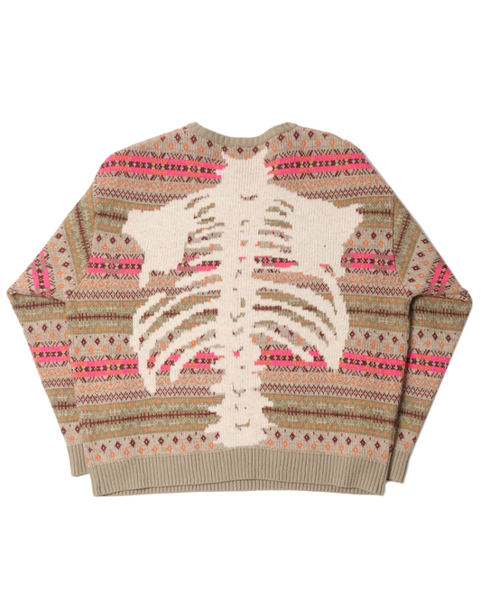 Bone Fair Isle Knit Sweater