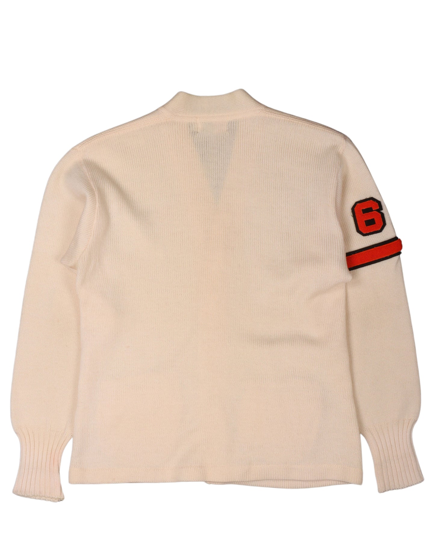 Patched Wool Cardigan Sweater