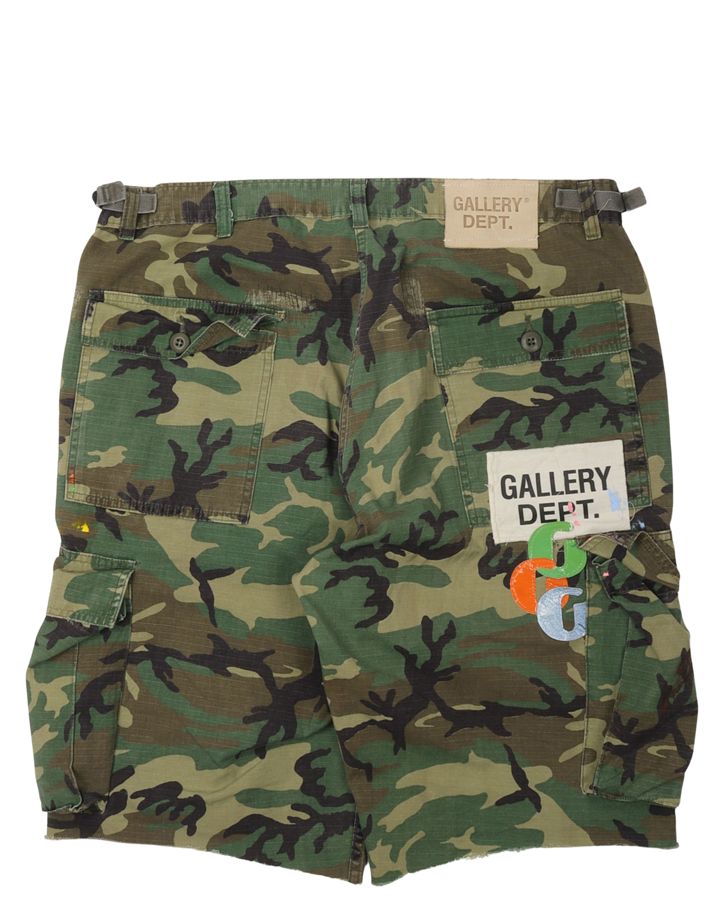 Camouflage "G" Patch Cargo Shorts