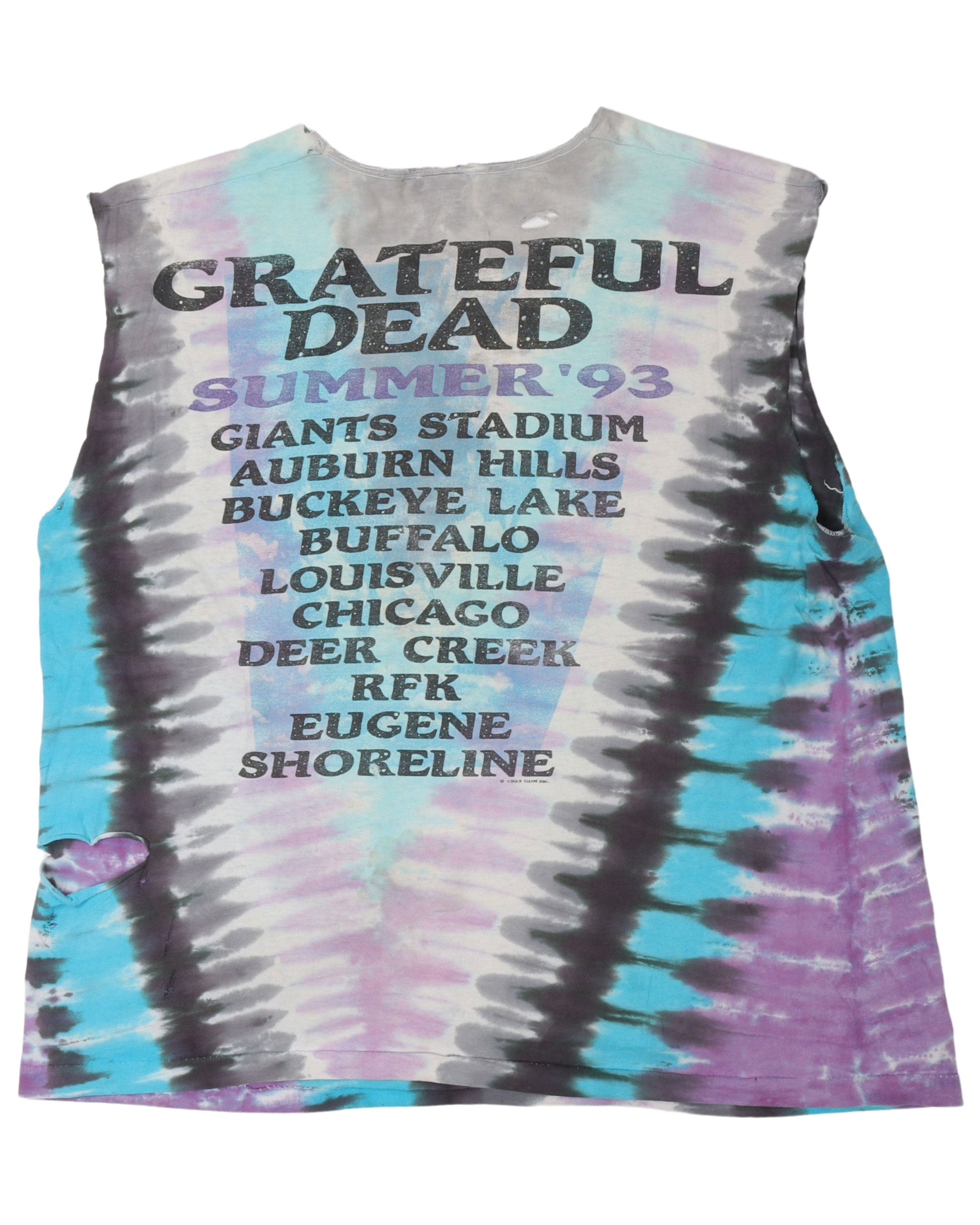 Grateful Dead Sleeveless Summer Tour 1993 T-Shirt