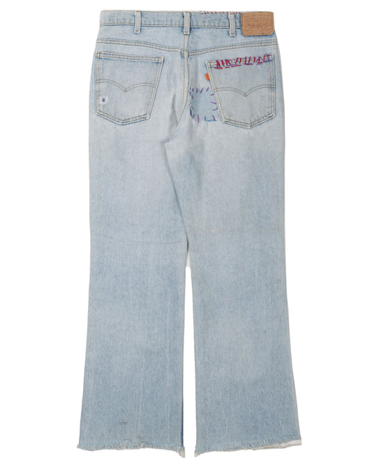 Ian Jeffrey Custom Patchwork Flared Levi's 517 Jeans