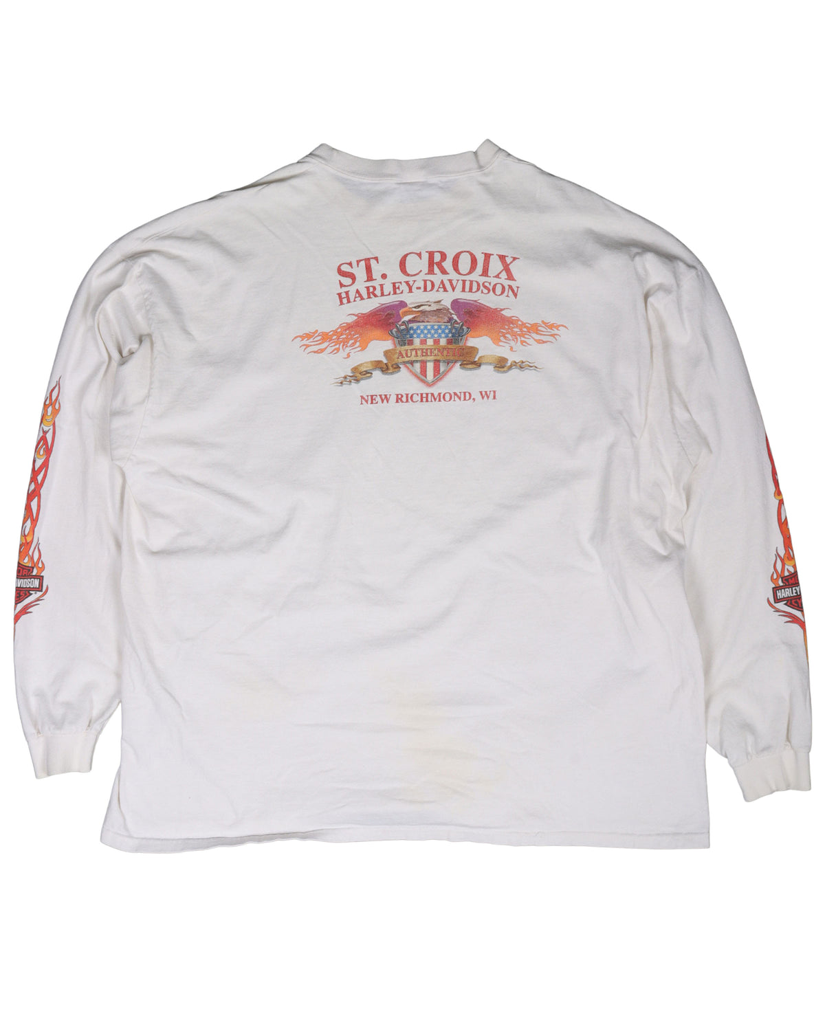 Harley Davidson Flames Long Sleeve T-Shirt