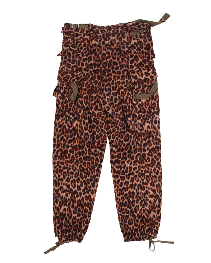 Leopard Shrivel Cargo Pant