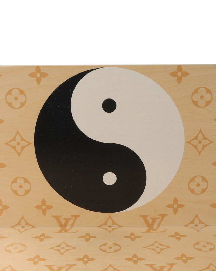 SS22 Runway "Yin & Yang" Monogram Wooden Bench