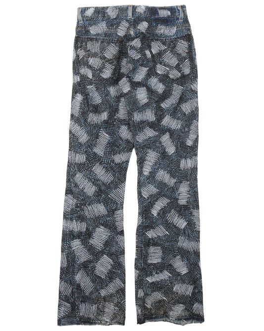 Circus Stitch Black and Blue Jeans