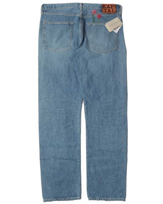 Embroidered Patchwork Jeans