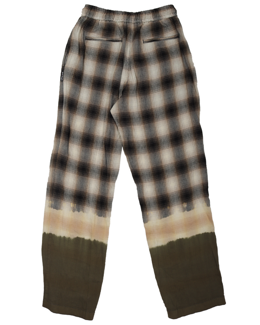 Bleached Plaid Track Pants