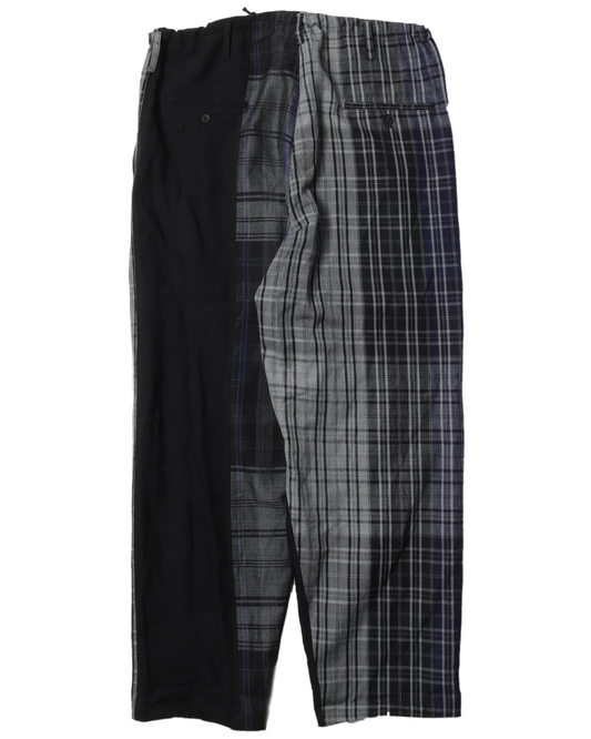 Pour Homme Asymmetric Plaid Trousers