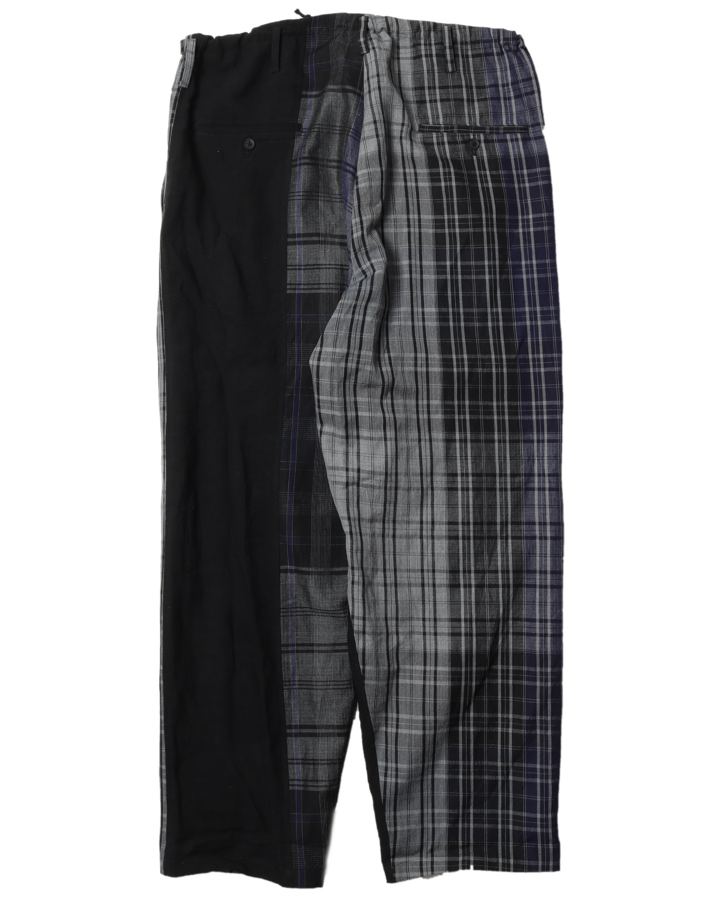 Pour Homme Asymmetric Plaid Trousers