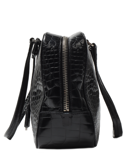 Vintage Embossed Crocodile Effect Bag