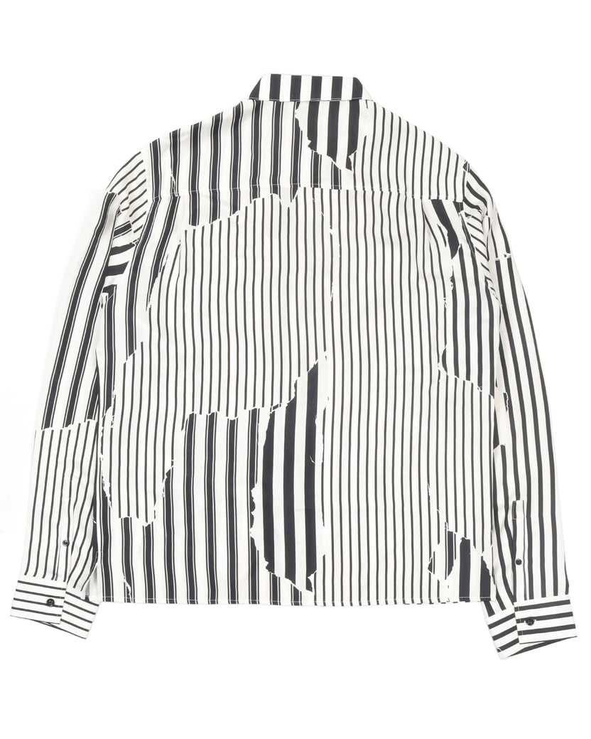 Striped Brucite Silk Shirt