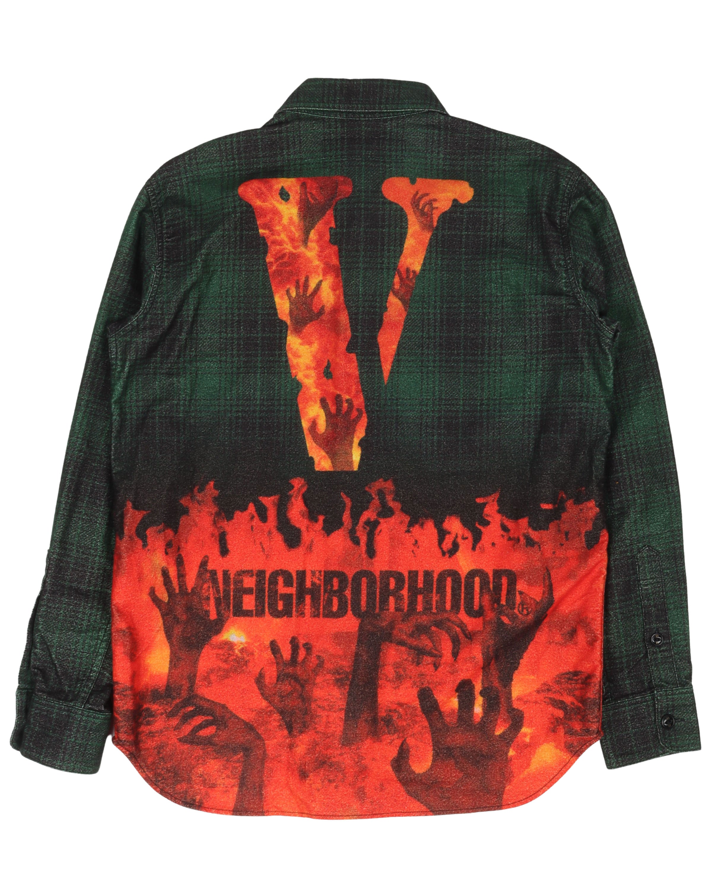 Vlone Neighborhood Flames Flannel Shirt