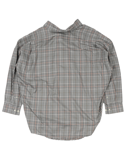 Plaid Wide Shoulder Shirt