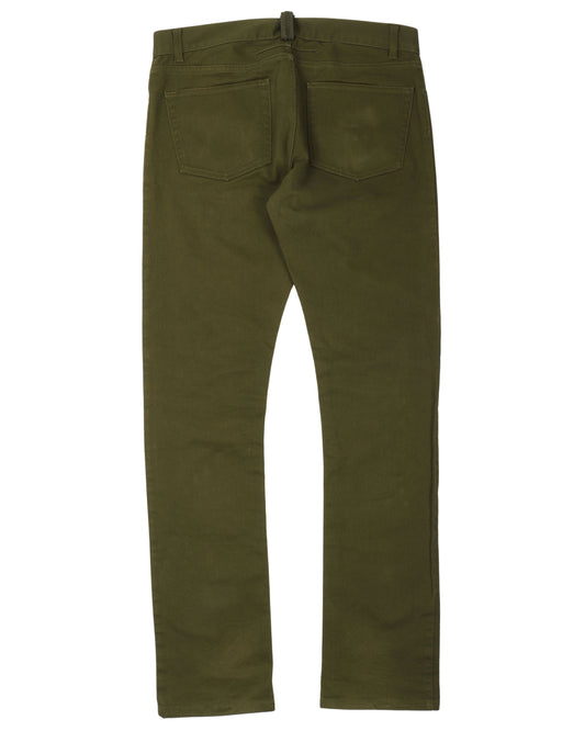 Olive Slim-Fit Denim