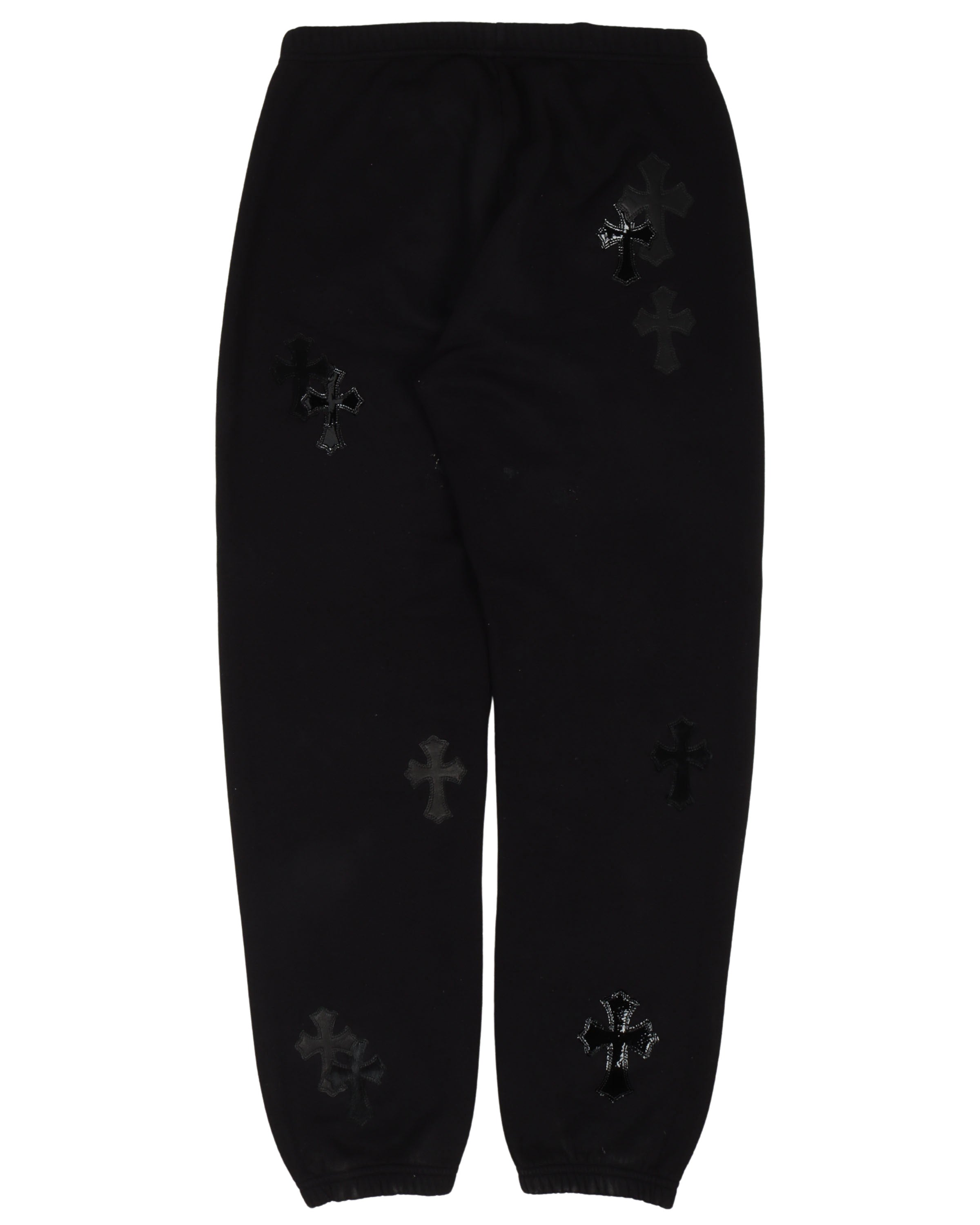 Cross Patch Leather Sweat Pant
