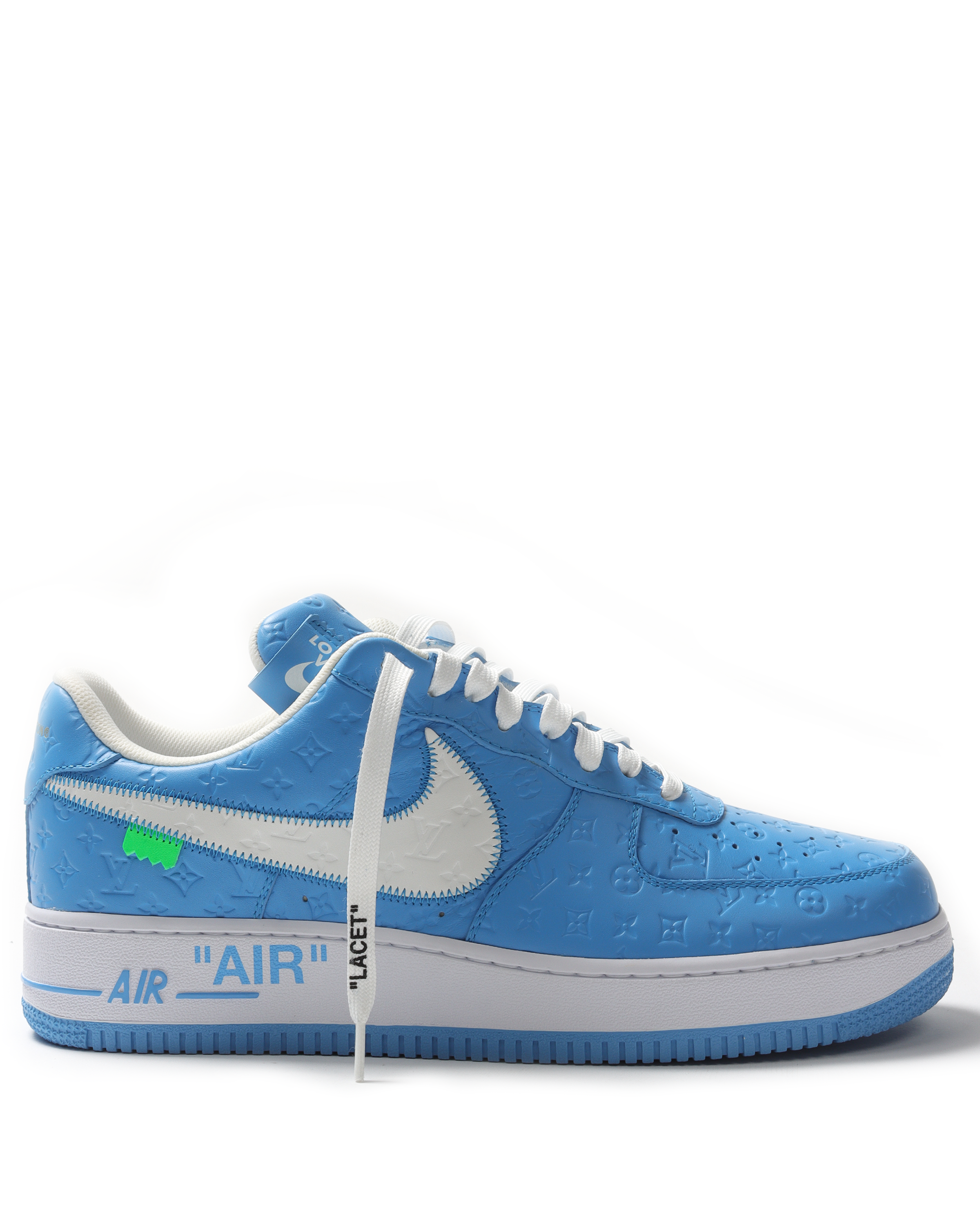 New Nike x Louis Vuitton Air Force 1 Sneakers by V. Abloh in white and  blue For Sale at 1stDibs