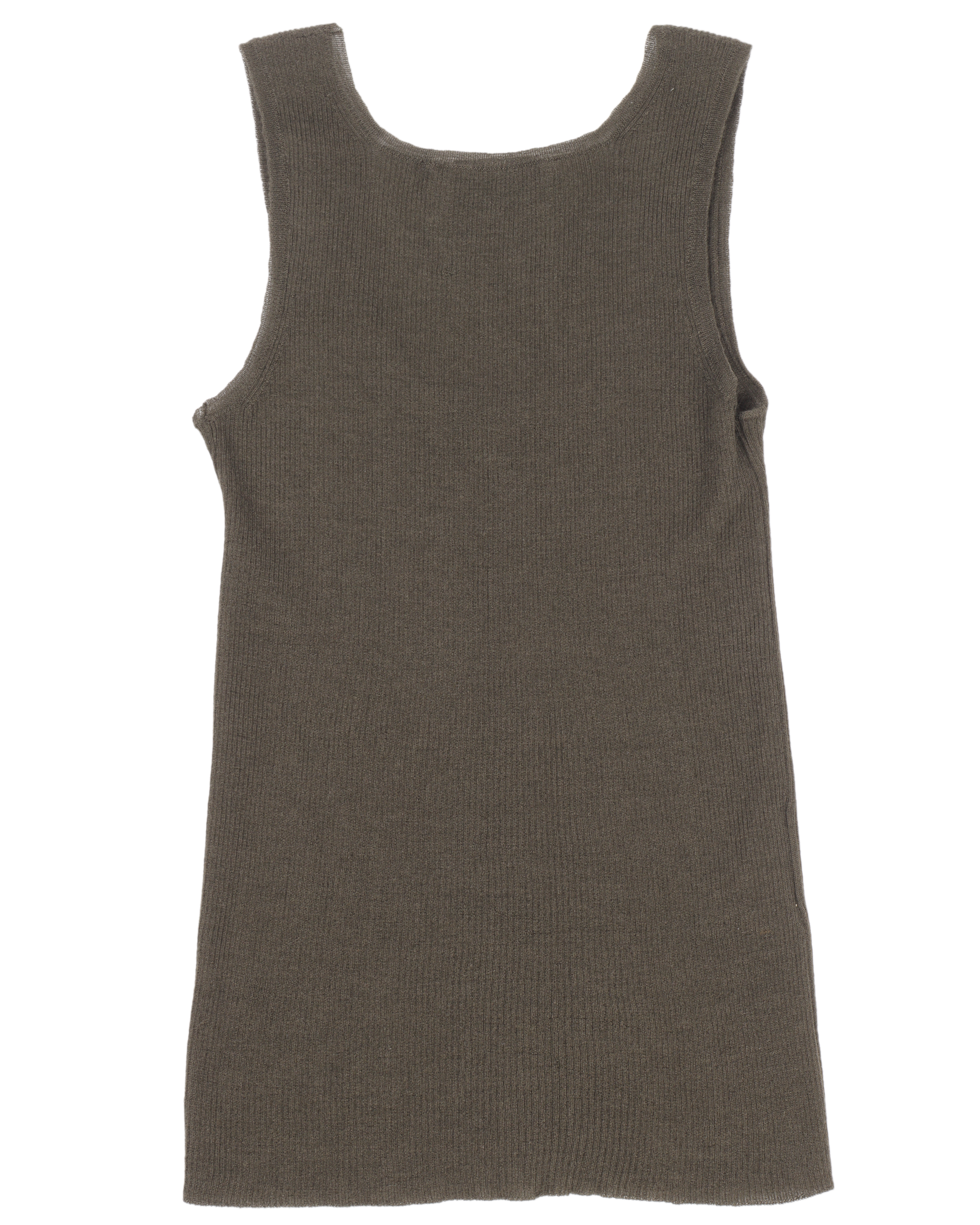 AW06 Olive Scoop Neck Tank Top