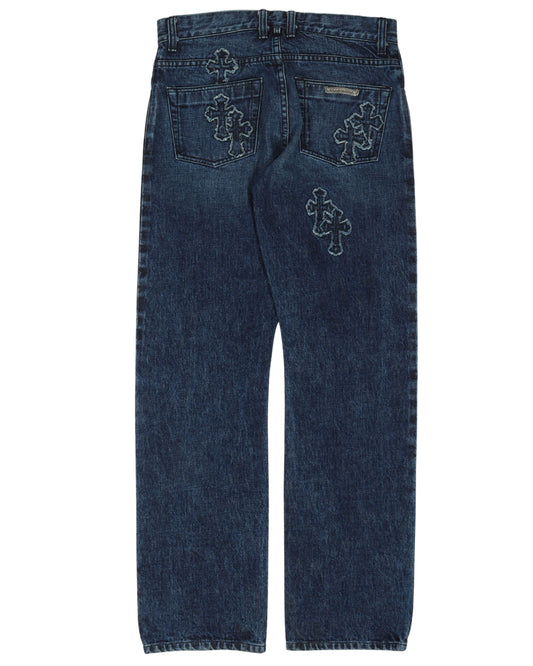 Denim On Denim Patch Jeans