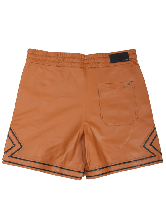 Drawstring Leather Boxer Shorts